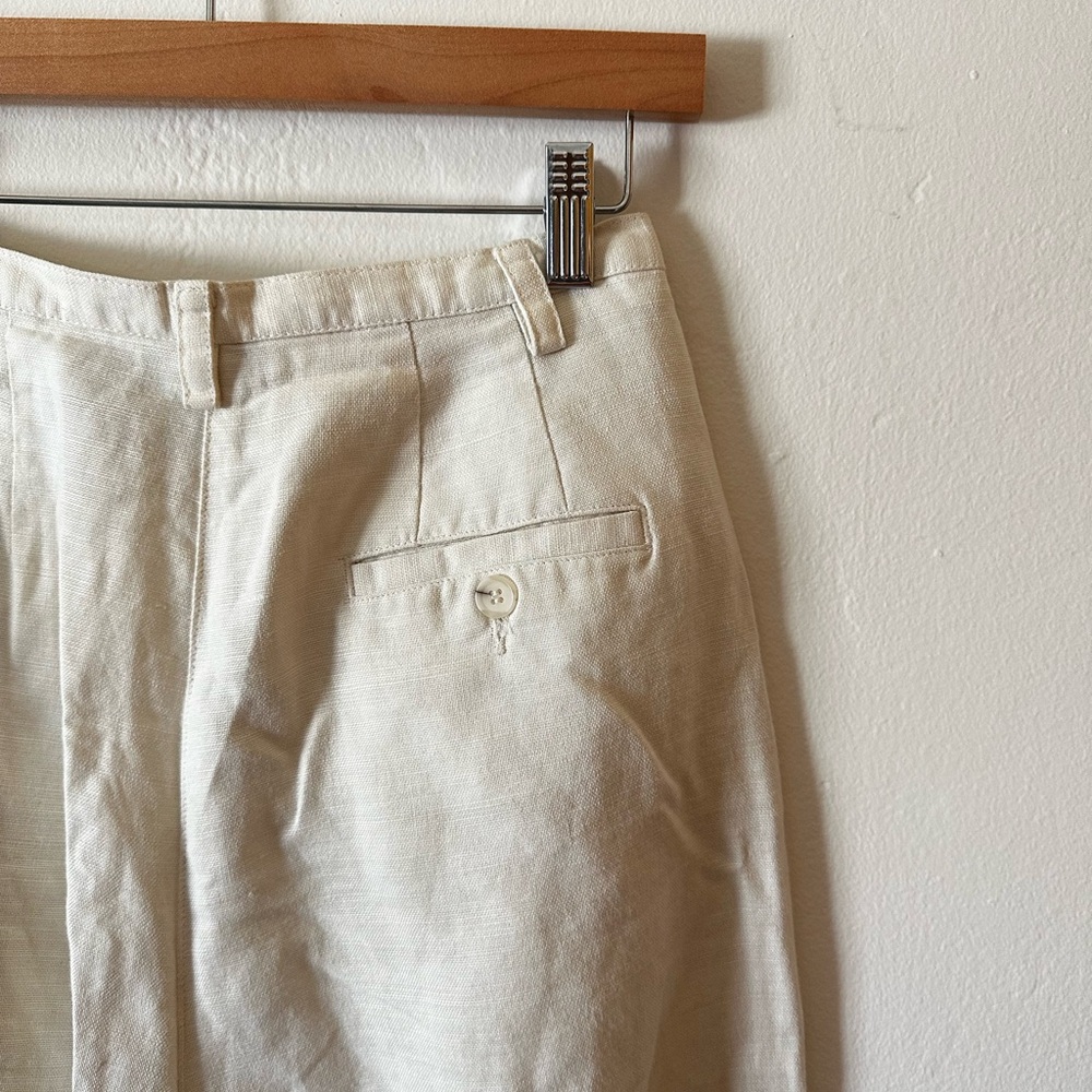 Vintage Liz Claiborne White Linen Trousers